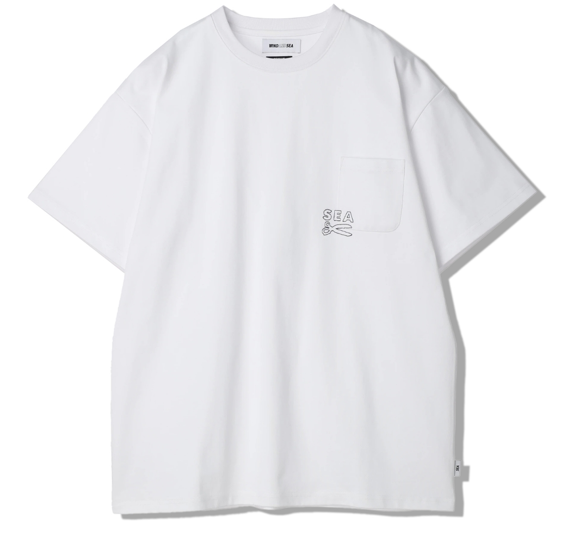 【L】WIND AND SEA DENHAM Razor Tee ネイビー